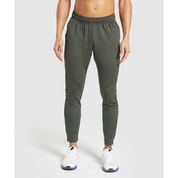 Gymshark Sport Jogger Sweatpants Men's M Green Lounge Gym Training Workout Slim - Picture 2 of 7